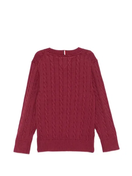 Sweter dziecięcy Tommy Hilfiger czerwony