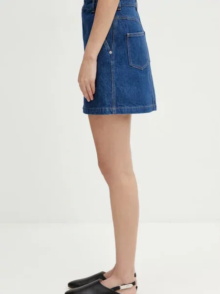Maison Kitsuné fustă din denim