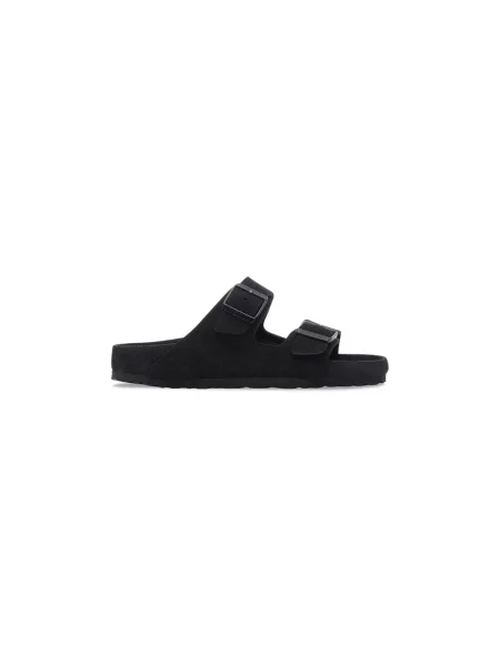 Klapki Birkenstock zamszowe czarne