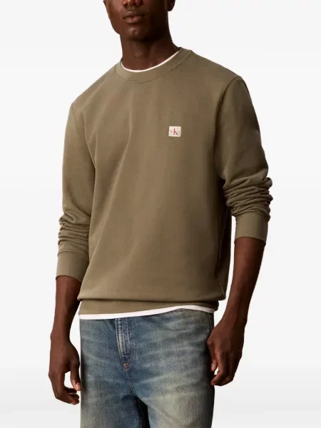 Pulover Calvin Klein cu autograf verde