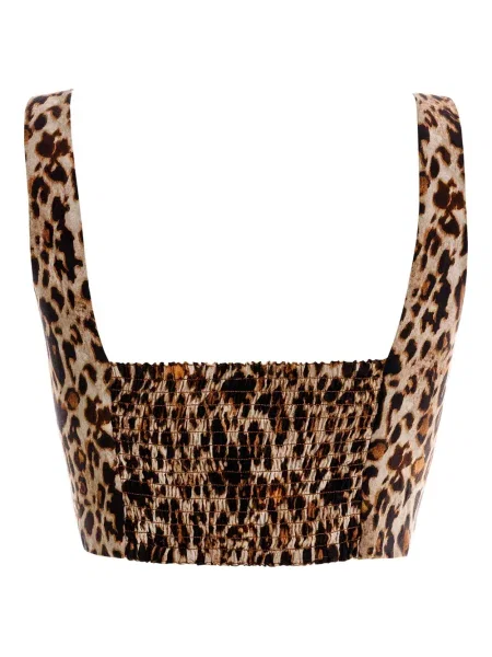 Top Agua Bendita cu imagine cu model leopard maro