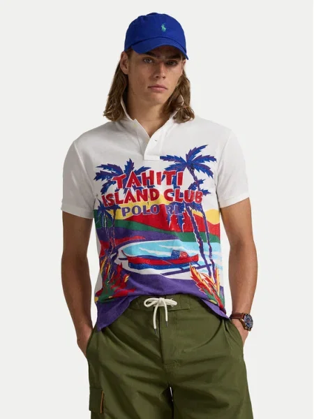 POLO RALPH LAUREN Tenisz póló | Custom slim fit fehér