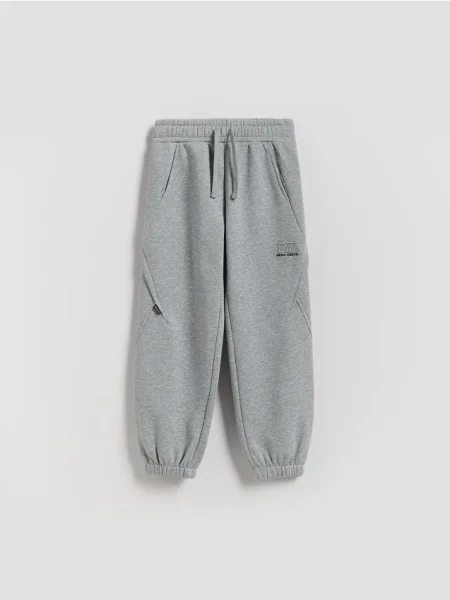 Reserved Pantaloni cargo căptușiți deschis gri