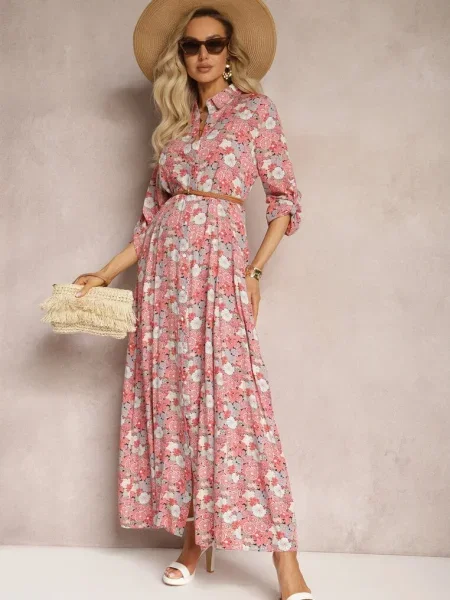 Rochie Cămașă Castorius Roz-Roșu roșu
