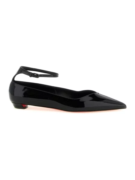 Balerinki Christian Louboutin skórzane czarne