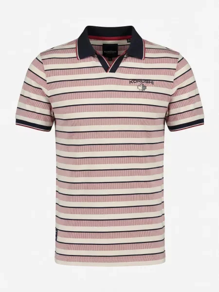 KOROSHI Majica mornarska / krvavo rdeča / off-bela bela