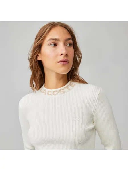 Lacoste Sweter Lacoste biały