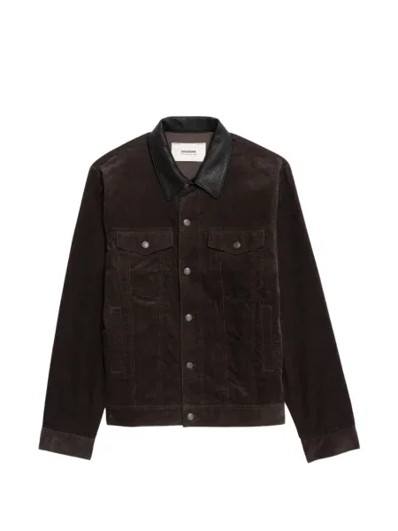 Geacă Zadig&voltaire de catifea maro