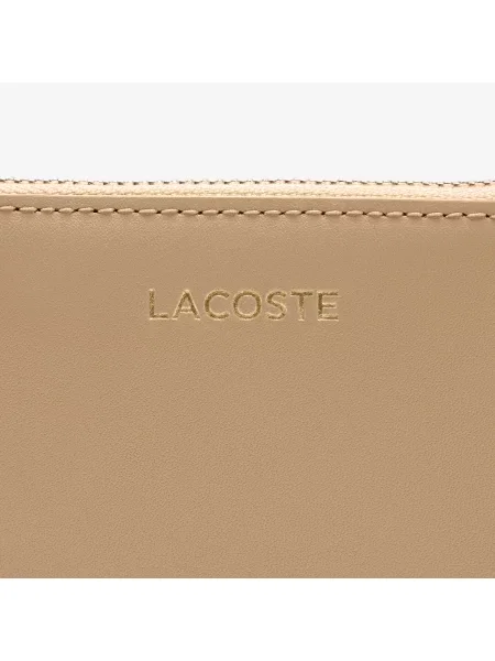 Lacoste Mały Portfel Casual Z Zamkiem Błyskawicznym beżowy
