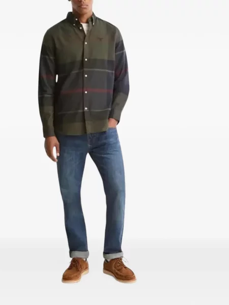 Lung cămașă Barbour verde