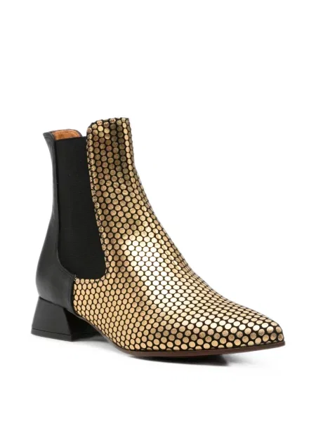 Cizme scurte Chie Mihara din piele cu buline negru