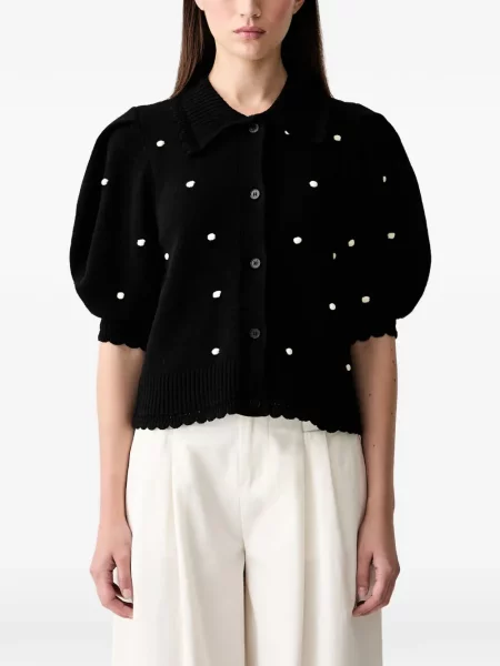 Cardigan Stine Goya cu buline negru