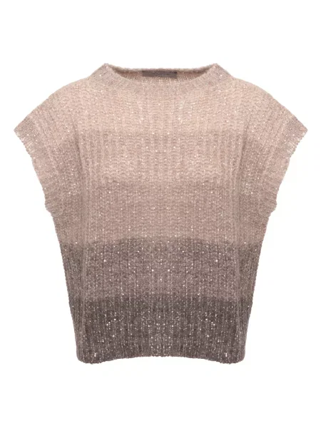 Sweter D.exterior z cekinami beżowy
