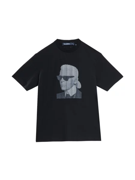 Koszulka Karl Lagerfeld z logo czarna