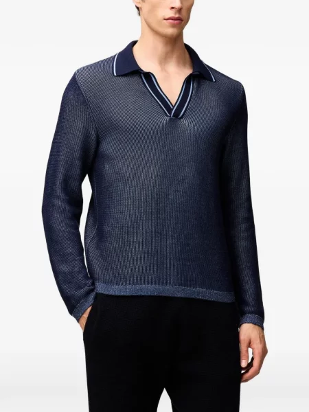 Lung tricou polo Retori albastru