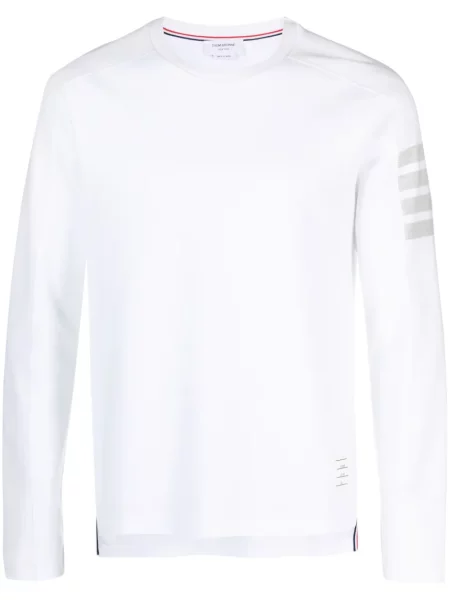 Tricou Thom Browne lung alb
