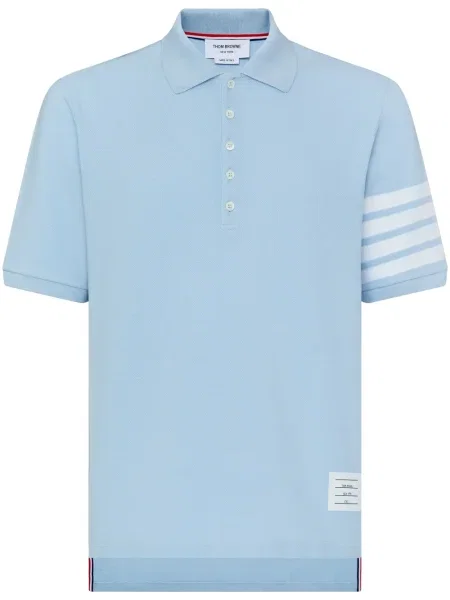 Tricou polo Thom Browne albastru