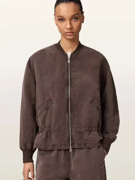 AllSaints geacă bomber pentru femei cu in SOFI maro