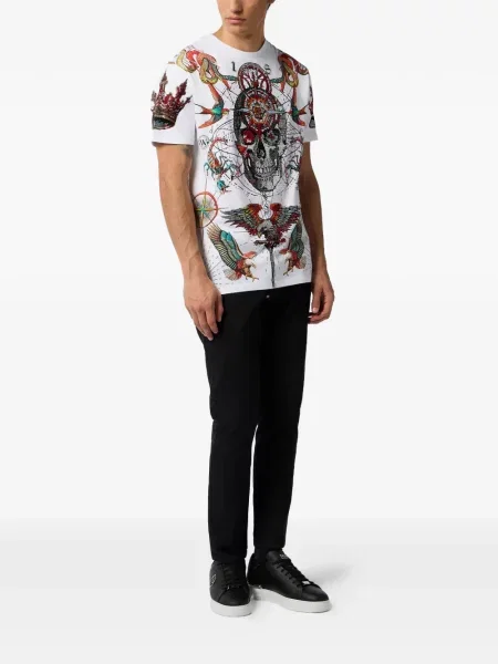 Tricou Philipp Plein alb