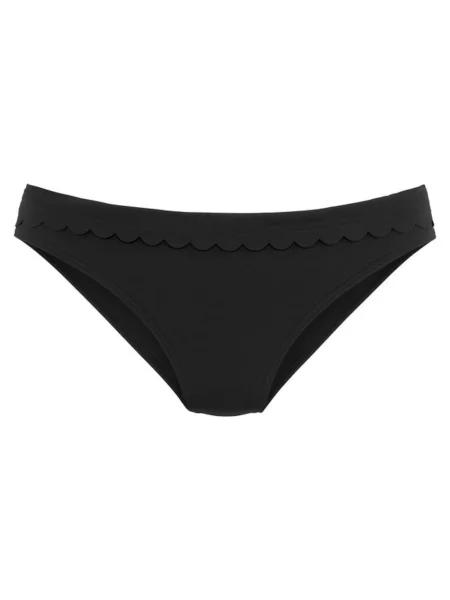 LASCANA Slip costum de baie Scallop' negru