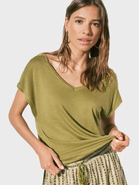 Футболка Women'secret оливковая