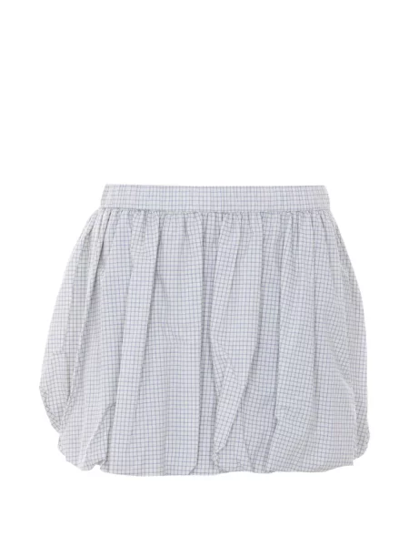 Fusta mini Eleh în carouri alb