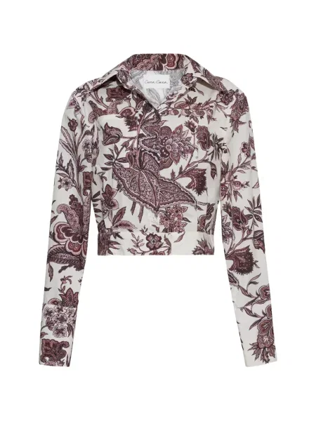 Decupat cămașă Cara Cara cu model floral cu imagine alb