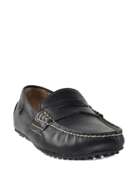 Sneakerși Polo Ralph Lauren din piele slip-on în carouri alb