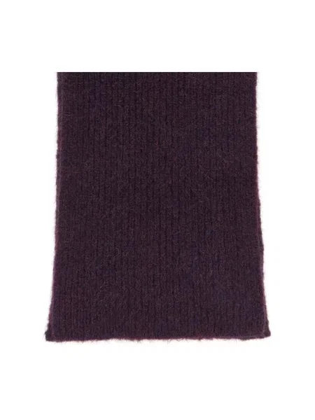 Dzianinowa szal Dries Van Noten fioletowa