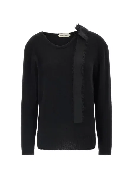 Pulover Alberta Ferretti cu funde negru