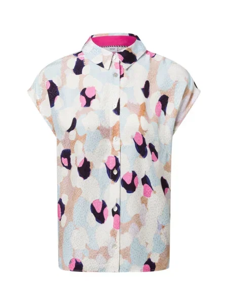 Nümph Bluzka z krótkim rękawem Nugracie Kobiety biały|wielokolorowy wzorzysty 44 biała