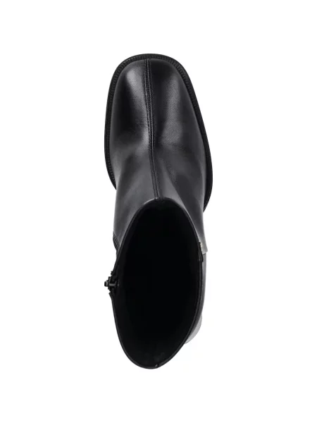 Kotníkové boty Furla na čtvercovém podpatku černé