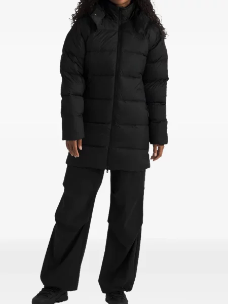 Geacă parka The North Face cu glugă negru