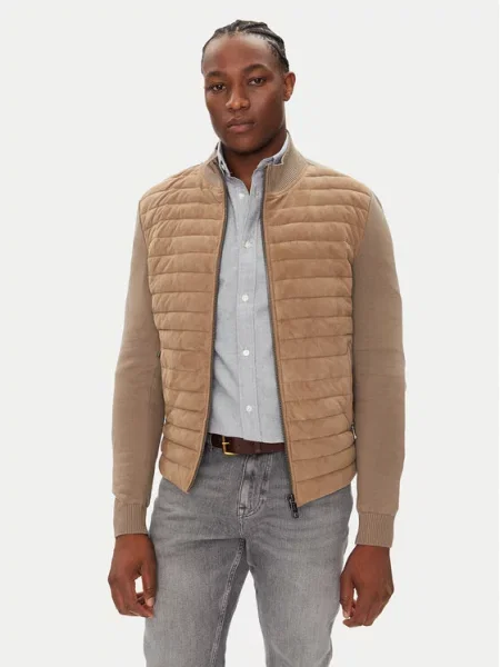 Milestone Usnjena jakna MSTurner bež