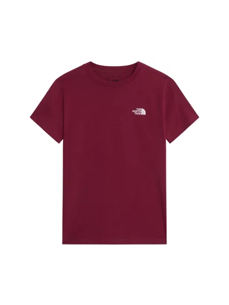 THE NORTH FACE Tricou Evolution Simple Dome roșu burgundy alb