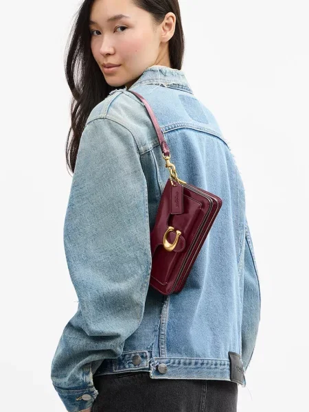 Coach сумка крос-боді шкіряна Glazed Leather Soft Grain Tabby 20