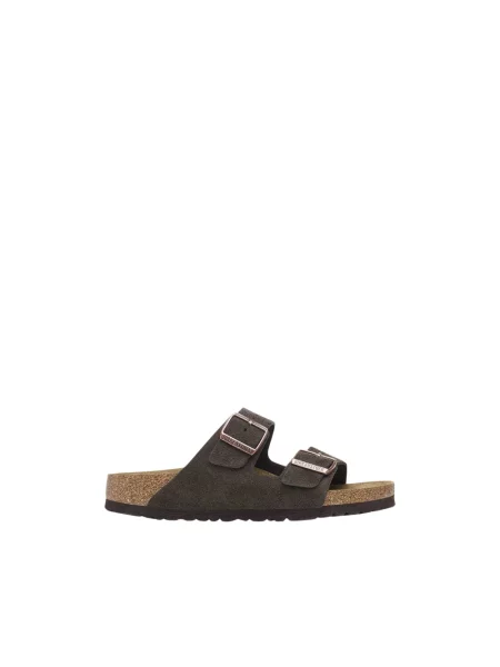 Klapki Birkenstock skórzane brązowe