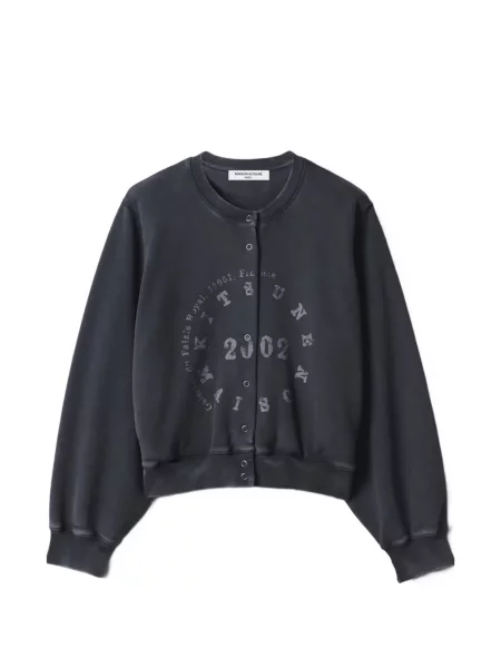 Hanorac Maison Kitsune cu imagine negru