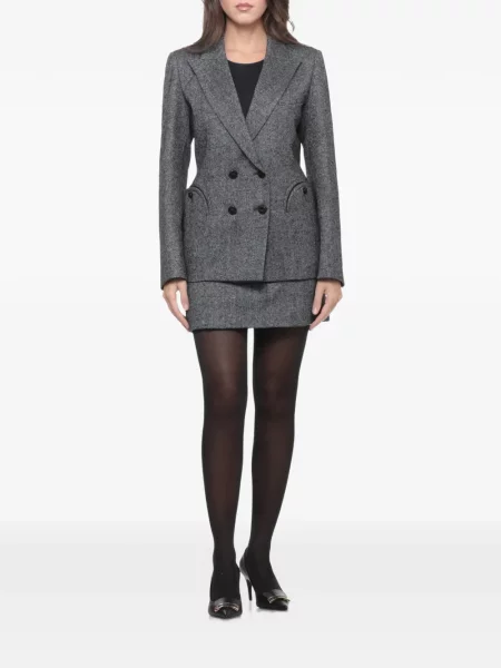 Fusta mini Blazé Milano cu model herringbone gri