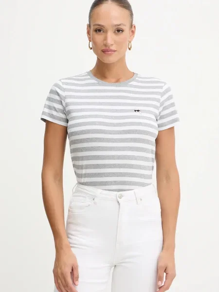 Karl Lagerfeld tricou din IKON gri