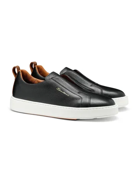 Sneakersy Santoni skórzane czarne