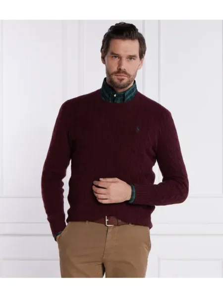 Pulover Polo Ralph Lauren de lână bordo