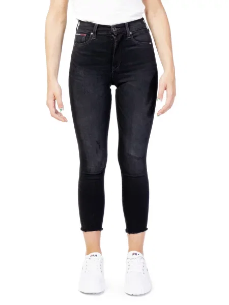 Jeansy skinny Tommy Jeans czarne