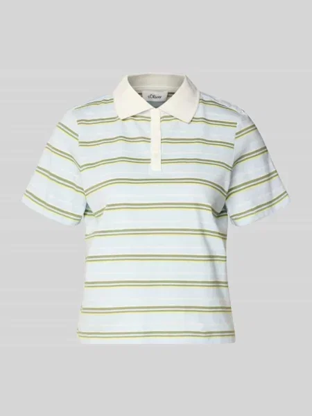 Koszulka polo o kroju regular fit z czystej bawełny S.oliver Red Label niebieska