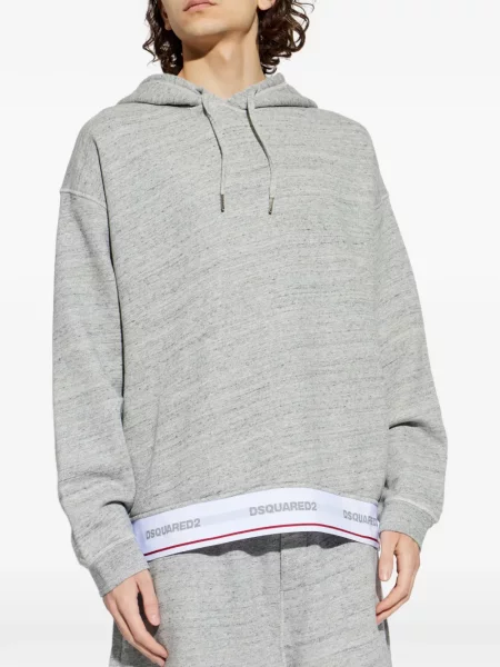 Hanorac cu glugă Dsquared2 cu glugă gri
