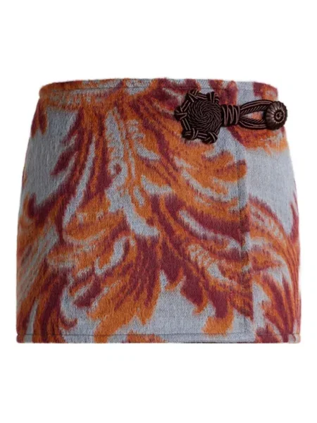 Mała mały spódnica mini Etro z nadrukiem szara