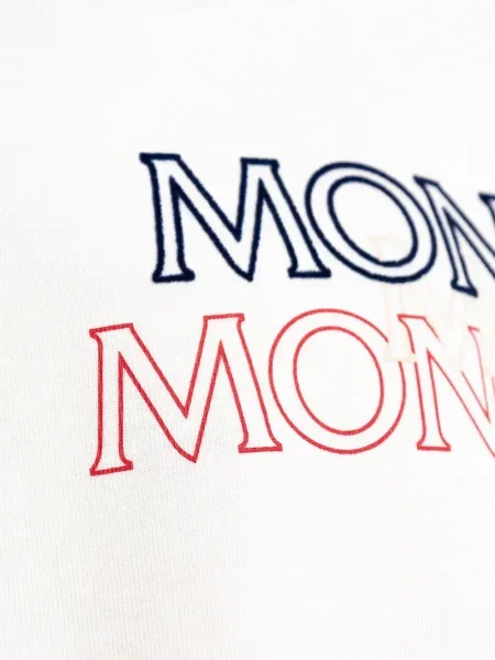 Tricou Moncler cu imagine alb