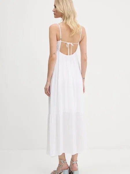 Šaty Hollister Co. maxi bílá