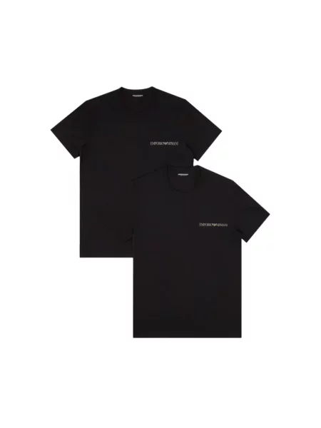 T-shirt Emporio Armani Crew Neck T-Shirt Black/ Black M czarna