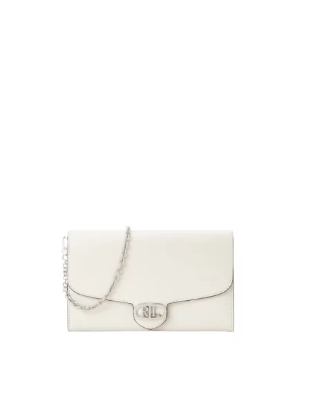 Torebka crossbody Ralph Lauren skórzana biała